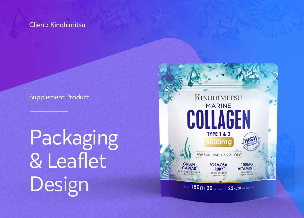 Kinohimitsu Collagen Packaging Foil Bag Design Cover Image